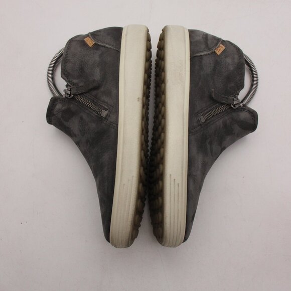 Ecco Soft 7 Mid Women's Size EU 36 US 5 Gray Nubuck Zip Bootie Side Zip Sneaker - Picture 8 of 9